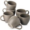 Ceramic Coffee Mugs Set, 16 oz Large Coffee Cups Set of 6 with Big Handle, Stoneware Coffee Mugs for Cappuccino, Tea, Cocoa