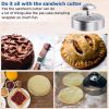 Sandwich Cutter and Sealer Stainless Steel Round Sandwich Maker Pastry Cookies Mold for Hamburgers Baking Bento Tools