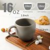 Ceramic Coffee Mugs Set, 16 oz Large Coffee Cups Set of 6 with Big Handle, Stoneware Coffee Mugs for Cappuccino, Tea, Cocoa