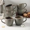 Ceramic Coffee Mugs Set, 16 oz Large Coffee Cups Set of 6 with Big Handle, Stoneware Coffee Mugs for Cappuccino, Tea, Cocoa